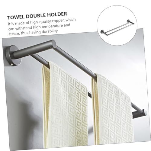 Porte-serviettes cuivre double installation facile murale bain