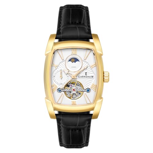 Montre automatique Thomas Earnshaw ES-8296 fini les pannes de pile en cuir 37 mm
