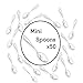 Loreso Plastic 50CT Mini Clear Dessert Spoons For Miniature Dessert Cups, Tasting Party, Sampling, Ice Cream, Small Catering Supplies - Reusable BPA Free Pack of 50