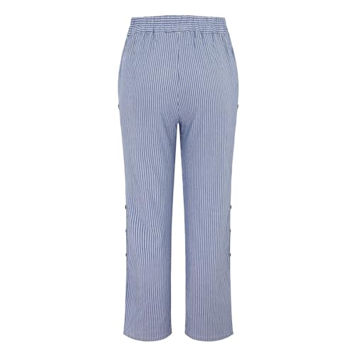 Striped Linen Pants for Women4