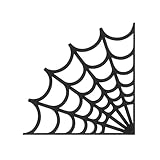 Transparent Decal Stickers of Corner Web Spider (Black) Premium Waterproof Vinyl Decal Stickers for Laptop Phone Accessory Helmet Car Window Mug Tuber Cup Door Wall Decoration ANDauto020641BL