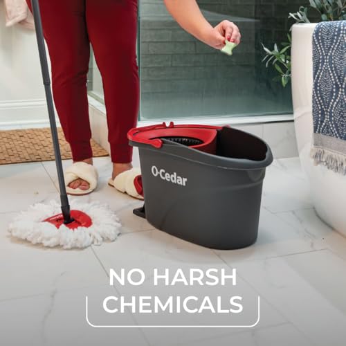 O-Cedar PACS Hard Floor Cleaner, Crisp Citrus Scent 10 Count (1-Pack) | Made with Naturally-Derived Ingredients | Safe to Use on All Hard Floors | Perfect for Mop Buckets