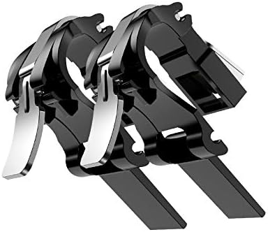 Mobile Game Controller, Metallic Aim and Capacitive Sensitive Press Shooting Buttoms L1 R1 for Knives Out/Rules of Survival, Mobile Phone Joystick for Android iPhone iOS 1 Pair (Black)