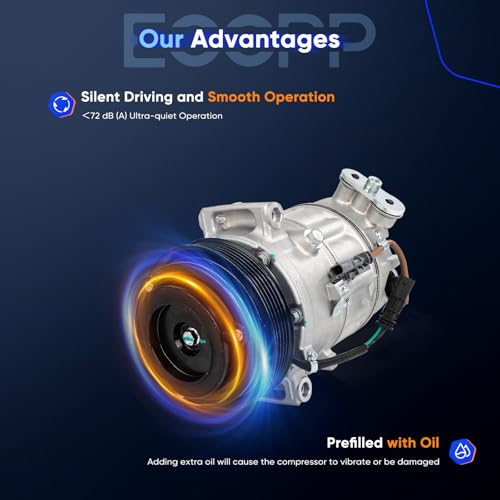 Image of ECCPP AC Compressor 2012-2013 for Buick Regal 2.4L | Fast Cooling Air Conditioning Compressor