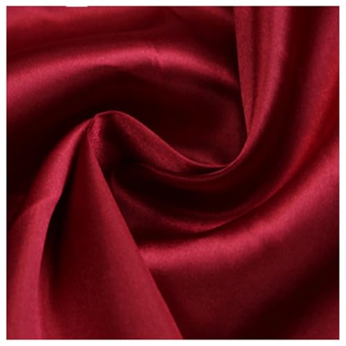 AMateschitz Tissu de doublure en satin au mètre - Tissu en polyester doux - Tissu en coton à coudre - Couleur unie - 28 couleurs - Pour robes, vestes,...