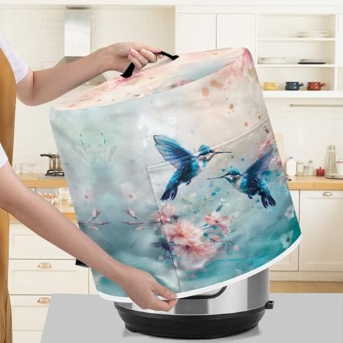 Image of Cozeyat Oil Painting Hummingbird Kitchen Decor Accessories Appliance Dust Cover for Electric Pressure Cooker /Air Fryer /Rice Cooker /Steamer /Toaster,Pressure Cooker Cover 6 qt
