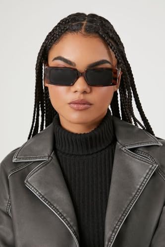 Image of SORVINO Trendy Rectangle Sunglasses for Women Vintage 90s Retro Fashion Narrow Cool Square Frame Sunglasses