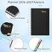 Daily Planner 2026-2027, 18-Month Weekly and Monthly Calendar Planner, January 2026 - June 2027, Planning Agenda Book with Laminated Tabs, Flexible Cover, 100GSM Thick Paper, A5 Size,Black