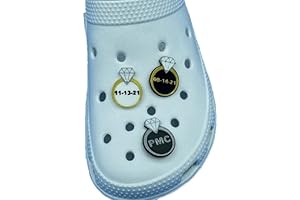 Ring with a Date or Initials - Save the Date - Personalized Shoe Charms