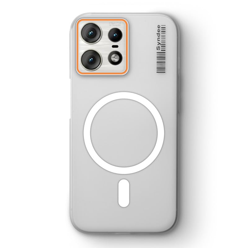 Image of Mr. Case Back Case for Motorola Moto Edge 50 Pro 5G Sleek Frosted Translucent Back with Wireless Charging Support | Anti-Scratch Shockproof Phone Case - White