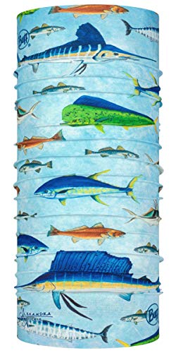 Image of BUFF CoolNet UV Neck Gaiter, UPF 50 Sun Protection, Breathable, Versatile, Quick Dry Face Mask, Fishing Designs, Adult Size