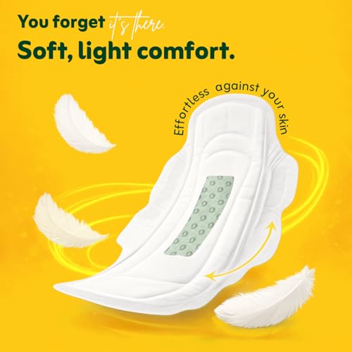Image of Femi9 All Night Comfort Heavy flow Period pads - XL(330MM) - 9 Pads | Wider Back and Anti Stain Wings | Breathable | No Rashes | 100% Toxic-Free | Ultra thin Cotton sanitary pads for women