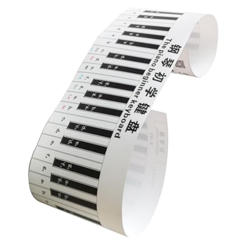 MOLUCKFU ?真ピアノキーボードデスクトップ練習用シール 学習音符認識と五線譜対応 鍵盤識別補助 初心者向け