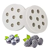 2Pcs Blueberry & Raspberry Silicone Fondant Molds, Mulberry Gum Paste Chocolate Candy Mold Cake...