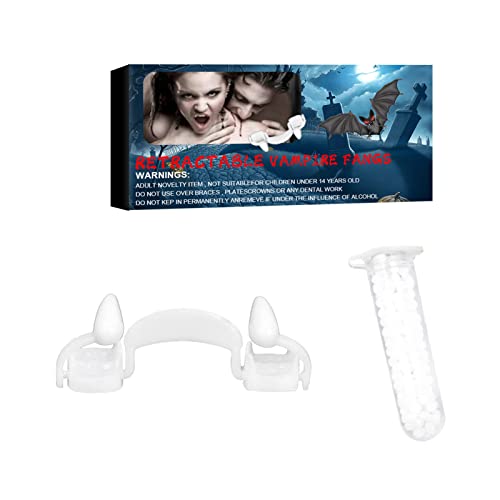 Reheyre Fausses Dents Horreur simulée de Cosplay réutilisable Accessoires ABS Halloween Party False Denture Fangs Favors Decoration Props Costume fête B Cover