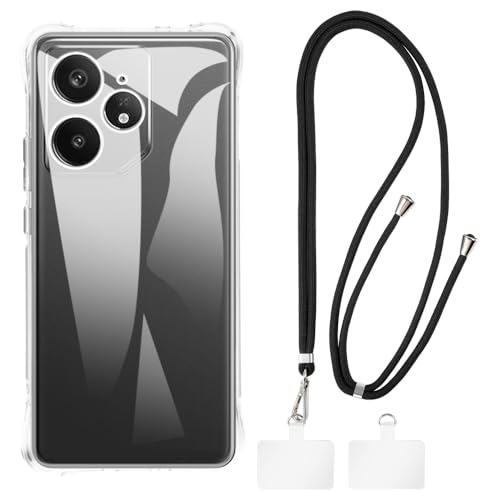 Shantime �P�[�X�ƃN���X�{�f�B�X�g���b�v�Z�b�g OPPO Realme Neo 7 5G �Ƃ̌݊������� �g�уJ�o�[�Ƌ����o�b�N���t�������\�l�b�N�X�g���b�v�����2���̃p�b�`�t��(�N���A + �u���b�N)