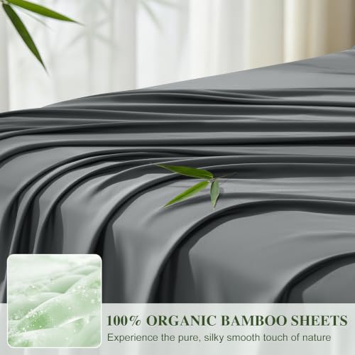Image of 100% Organically Grown Bamboo Viscose King Sheet Set with Pockets on Side