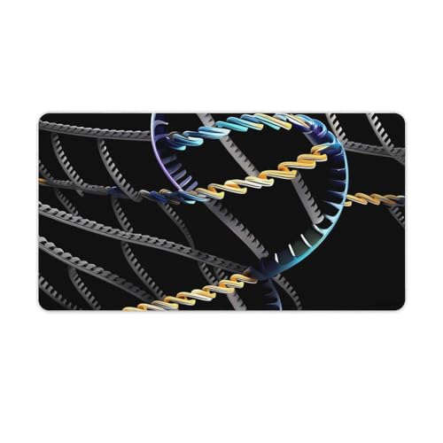 Sous-main de bureau imperméable DNA Chain 75x40cm en caoutchouc antidérapant avec bords cousus