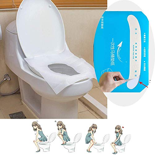 YLKCU Toilettensitzkissen, waschbare Toilettensitzbezüge Warmer Selbstklebender Wärmer Waschbare Gesundheit Toilettensitzbezug Pad Wiederverwendbarer Toilettensitzbezug, Weiß