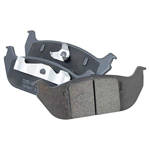Image of TRQ Rear Brake Pad and Rotor Set Ceramic Rotors Calipers Hoses Compatible with 2003-2005 Lincoln Aviator