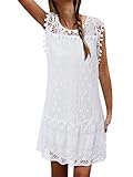 【Stile】: L'abito di pizzo bianco è la scelta migliore per matrimoni o feste；Una varietà di colori per la tua scelta，festa, viaggio, vacanza, scuola, club, cocktail. Adatto a molte occasioni.