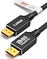 Capshi 80Gbps VESA Certified DisplayPort 2.1, 16K DP Cable 6.6FT (8K@240Hz, 4K@540Hz 360Hz 240Hz), DP80 Display Port Cord for RTX 5090, 7900XTX, Gaming Monitor, HDR/FreeSync/G-Sync