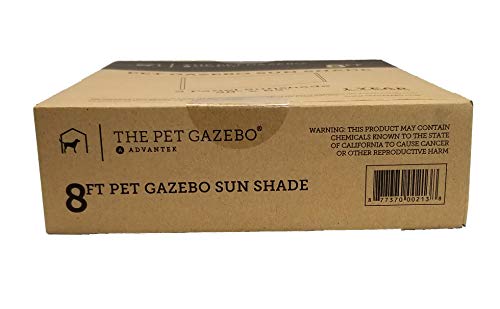 Advantek Pet Gazebo Outdoor Reversible Nylon Sun Shade with 4 Ball Ties, 8ft - Thumbnail 6
