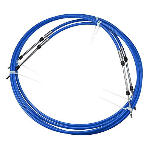 Motoforti 2 palancas de gas marinas para mando a distancia, cable azul, 3 metros Cover