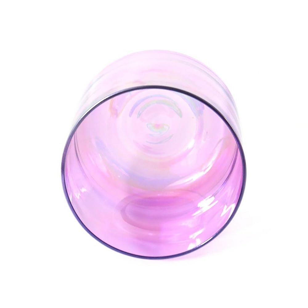 8 Zoll klare lila alchemistische Kristallschale Heilende Klangschale Chakra Geschenk für Meditation Yoga mit Acryl Schlagzeug und Dichtring (G Note)