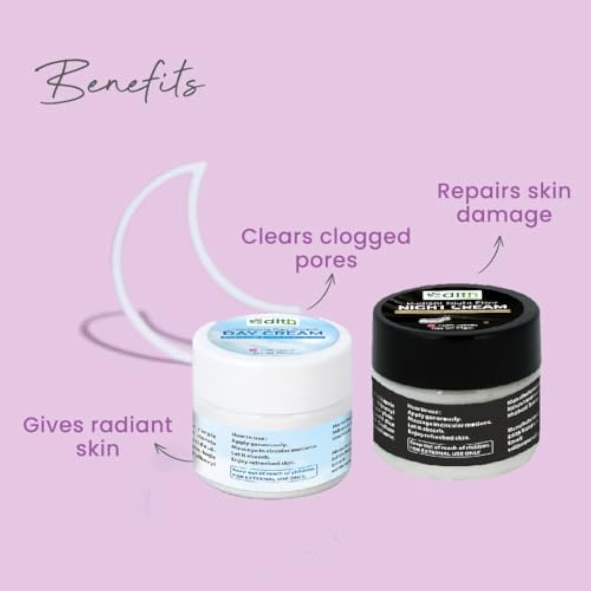 Niacinamide Face Serum with Day and Night Cream, Skincare Set