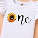 Sunflower 1st Birthday Outfit Baby Girl Ruffle Sleeve Romper Hawaiian Mini Tutu Shorts Headband I’m One Year Old Cake Smash Photo Shoot Summer Sunflowers First Birthday Party 12-18 Months