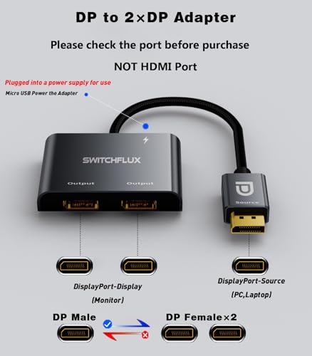 Adaptador DisplayPort a Dual DisplayPort para Monitores miniatura 2