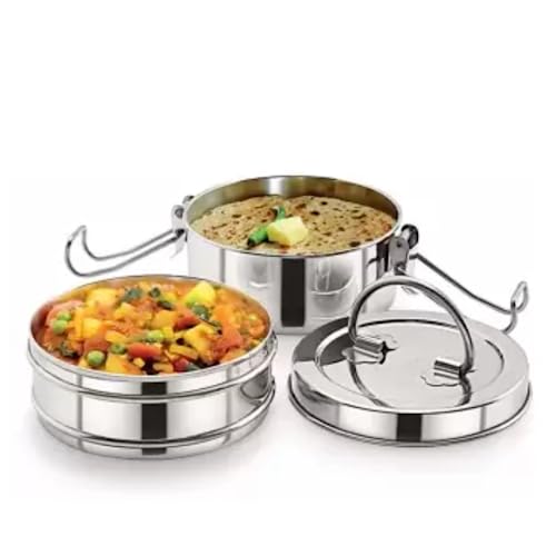 Image of Stainless Steel Clip Tiffin sada, Containers Lunch Box Containers Lunch Box (8x3)