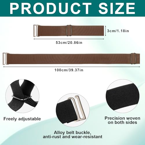 Rimoev Cinto elástico invisível, cinto elástico ajustável feminino, cinto de fivela plana, Preto, ma