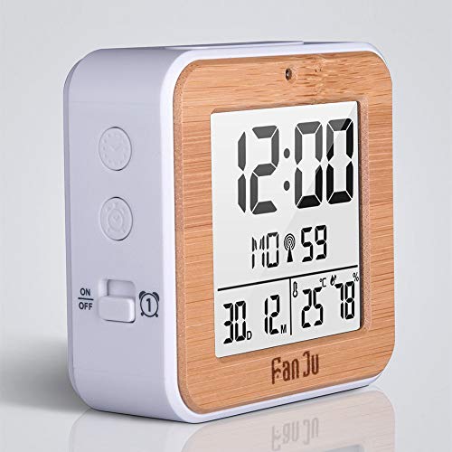 mewmewcat Mini Relógio Digital Portátil com Temperatura Data de Exibição de Tempo Bom Multifuncional