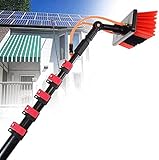 GFHOOZ Kit de Poste Alimentado con Agua, Cepillo para Limpieza de Ventanas para Exteriores, Poste para Limpieza de Ventanas, Cepillo para Limpieza de Ventanas, Kit de Limpieza,