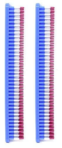 Red Square Set of 2 Professional carbon fibre Anti-Static 3 Line Teeth Comb - Unbreakable Combs (Experience the Most Advanced Convenient Style of Combs)