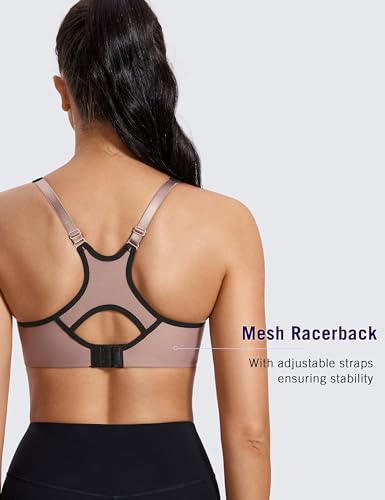 Image of SYROKAN Women's Full Support High Impact Racerback Lightly Lined Underwire Sports Bra