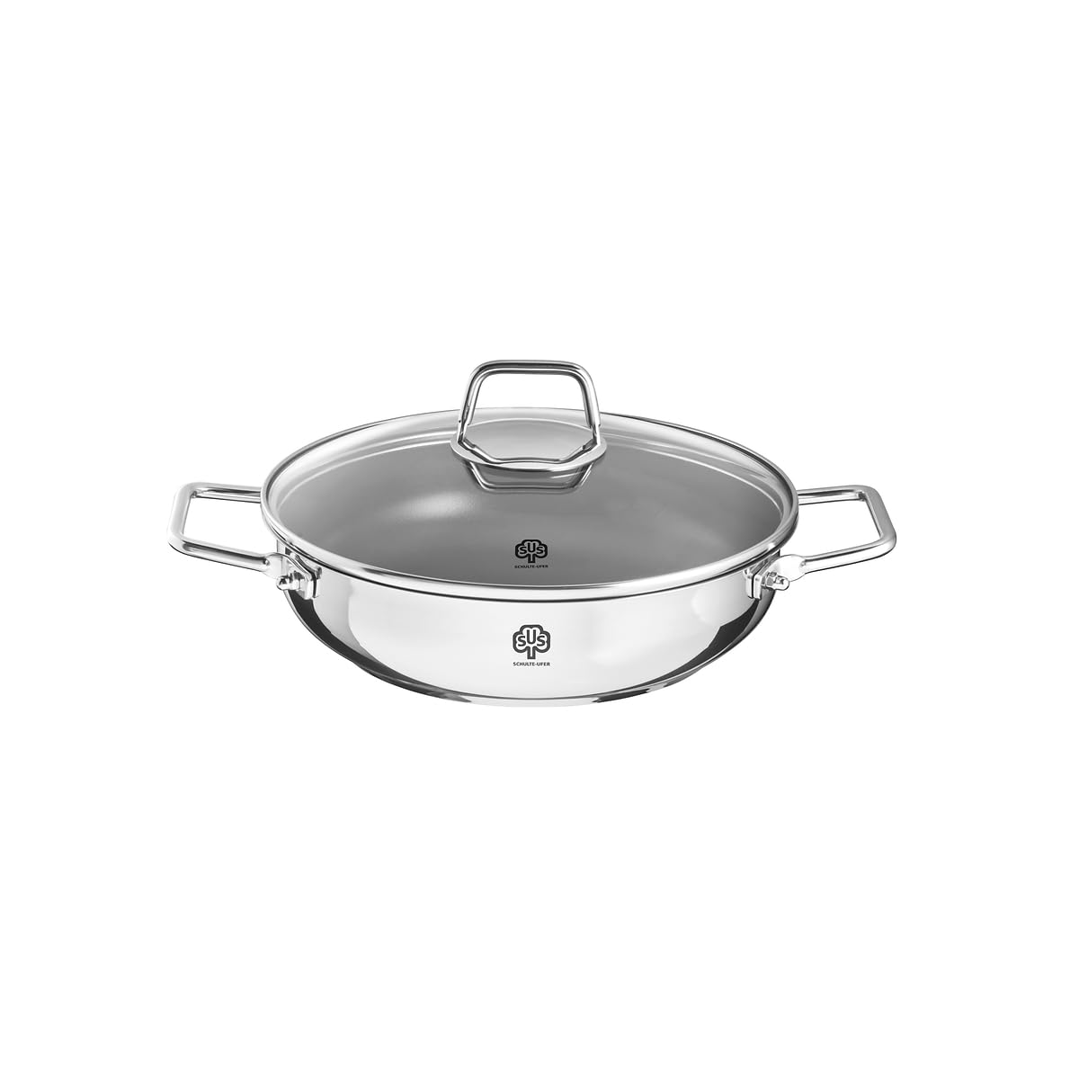 Schulte-Ufer Wega Coated Sauté Pan, Stainless Steel, Silver, 24 cm
