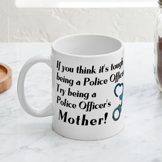 Miniatura 4 de CafePress Tough Police Mom - Taza de café de cerámica de 11 oz (11.0 fl oz)