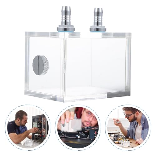 Tanque de refrigeración líquida para PC transparente con cabezales de apriete rápido y diseño resistente a fugas de acrílico para sistemas de enfriamiento de CPU profesional para bricolaje miniatura 6