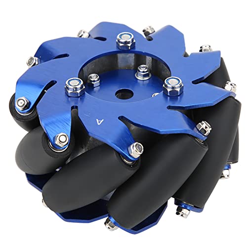 4in Mecanum Wheel,Mecanum Wheel Right Wheel 50mm 30KG Load Wheel 45 Degree Directional Wheel Robot Drive Wheel with Wheel Coupling Robot Parts for Intelligent Robot Car Component