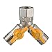 CIENCIA Rechange Valve G 1/2 Raccord Y Laiton Vanne 3 Voies en Douchette Adaptateur Robinet D'arrêt Pour Cuisine ou Salle de Bain, DSF009A