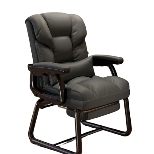 HUAYUSEDF Sillón puf Estilo nórdico Gris Oscuro para Sala de Estar con reposapiés, Dormitorio, salón, sillón Informal, balcón, sofá Creativo.
