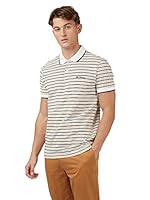Ben Sherman Men's Stripe Polo, Snow White, Small