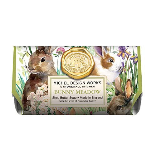 Image of Michel Design Works Large Bath Soap Bar, Bunny Meadow