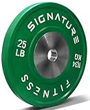 Fitvids 2' Olympic Competition Bumper Plate with Steel Hub, 25 LBS Single, Green