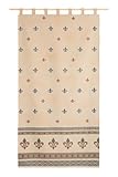 Cortina de Puerta Exterior,140 X 260 CMTS Diseño (Flor De lis Cenefa nº52), Estilo Rústico, Fabricado en España