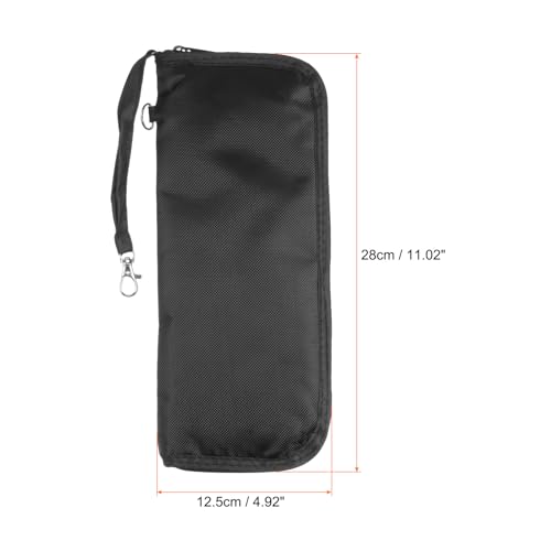 HARFINGTON Wet Umbrellas Bag 11\"x5\" Thicker Chenille Folding Umbrellas Sleeve Cover Portable Waterproof Case for Storage Carry Travel Home Outdoor, Grey - Thumbnail 2