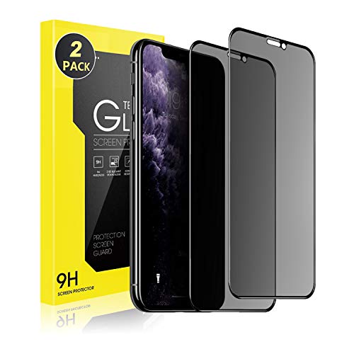 Cheges Compatible iPhone 11 Pro Privacy Screen Protector 5.8 Inch Anti-Spy Tempered Glass Film for iPhone X and Xs Screen Protector 5.8 Inch 2019 2Pack